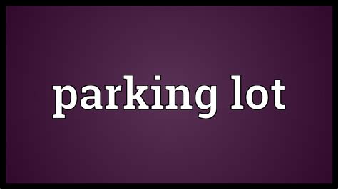 parking lot meaning in tamil